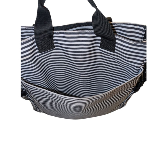Skip Hop Black and White Striped Diaper Bag One Size - Picture 4 of 8